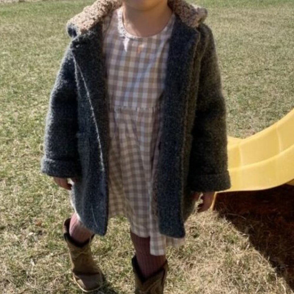 zara kids wool chic coat 4-5t